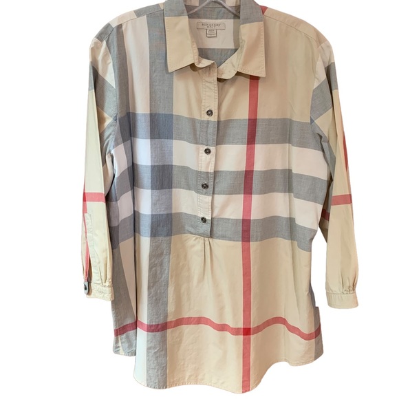 Burberry Brit‎ Plaid Top L - Picture 2 of 10